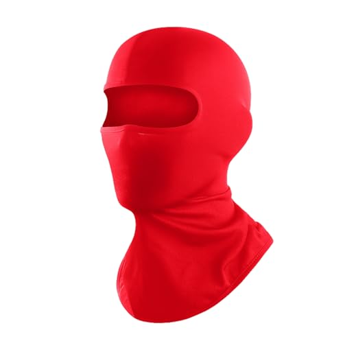 Balaclava Ski Mask Summer Cooling Face Cover Lightweight Shiesty Mask for Men Women UV Protector Unisex Motorcycle - color: Red