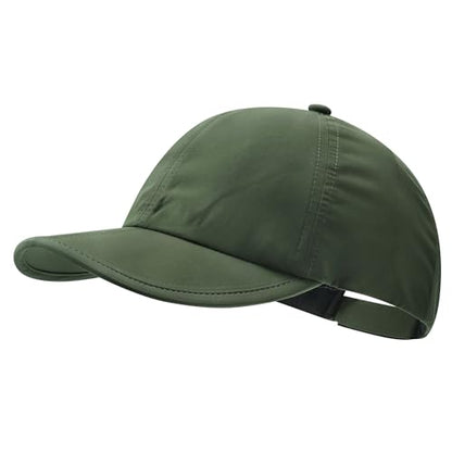 Clakllie Quick Dry 5 Panel Cap for Men Summer Folding Outdoor Hat Breathable Baseball Cap Unstructured Running Hiking Hats - color: Cduk-bssq2582-army Green