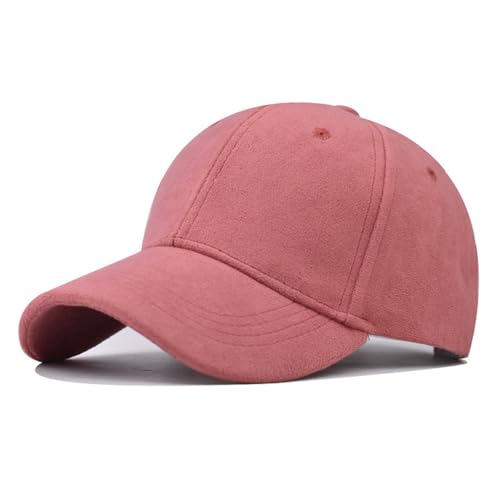TOPTIE Suede Baseball Cap Hat, Adjustable 6 Panel Structured - color: Dusty Rose