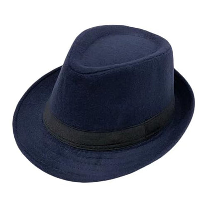 Mens Fedora Hats Classic Manhattan Womens Fedora Hat - color: Navy