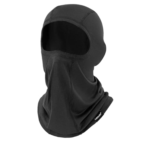 Summer Cooling Balaclava UPF 50+ Full Face Cover Lightweight for Men Women - color: Black