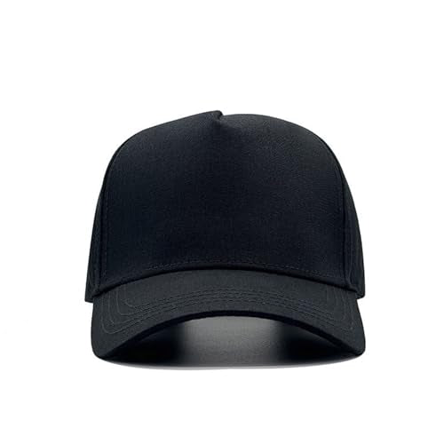 5 Panels Men's Baseball Caps High Crown Structured Cotton Blank Baseball Hats Oversize Curved Brim Sun Hats K316 - color: Beige