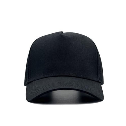 5 Panels Men's Baseball Caps High Crown Structured Cotton Blank Baseball Hats Oversize Curved Brim Sun Hats K316 - color: Beige