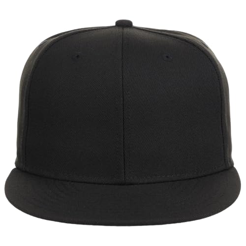 Lids Blank Dime Color UV Adjustable Snapback Hat – Flat Bill Hat for Men & Women – Comfortable Fit, Premium Everyday Style Black/Black