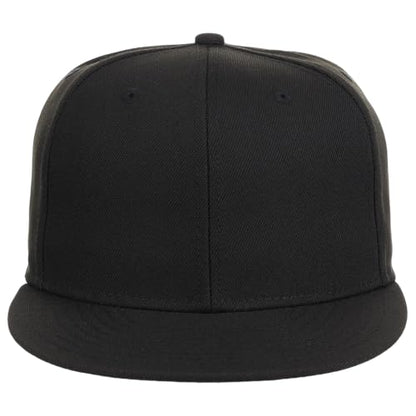 Lids Blank Dime Color UV Adjustable Snapback Hat – Flat Bill Hat for Men & Women – Comfortable Fit, Premium Everyday Style Black/Black