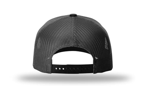 Richardson 112FP & 112PFP Classic Fit Five-Panel Snapback Trucker Cap |OSFM - color: Black