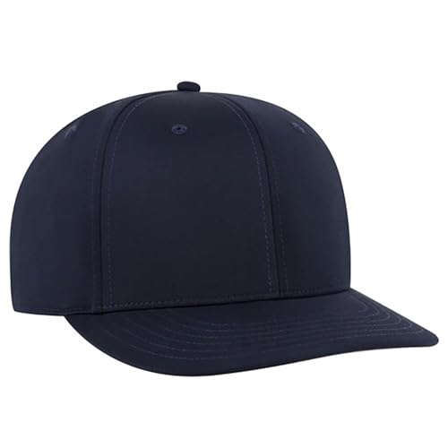 Ashen Fane Polyester Pro Style Structured High Profile Semi-Curved Bill Adjustable Snapback Hat - color: 6p - Navy
