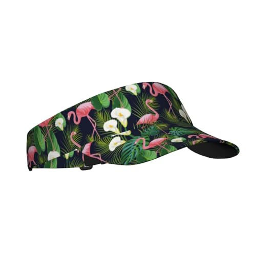 Adjustable Sun Visor Hats, Lightweight Open-Top Sports Visors - color: Flamingo