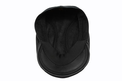 Newsboy Leather Ivy Newsboy Flat Cap Cabbie Driving Fishing Hat for Men S,M,L,XL,2XL,3XL - size: X-Large