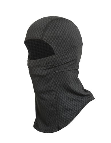 Summer Balaclava Cycling Full Face Mask Cooling Ice Silk UV Protection Breathable Face Cover for Men & Women - color: Black