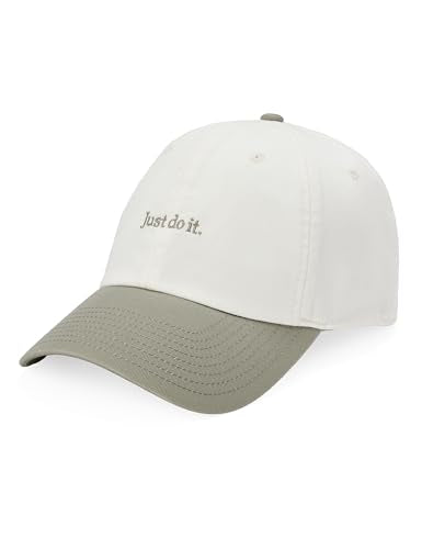 Nike Unisex Adult Club Unstructured Just Do It Cap Hat | Mens and Womens - color: Sail/Light Army/Light Army, size: One Size