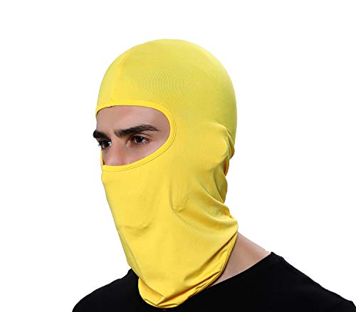 Pack of 3 Ski Mask Bandana Face Hat for Outdoor Airsoft Motorcycle Hood Helmet Balaclavas Headwear - color: Yellow