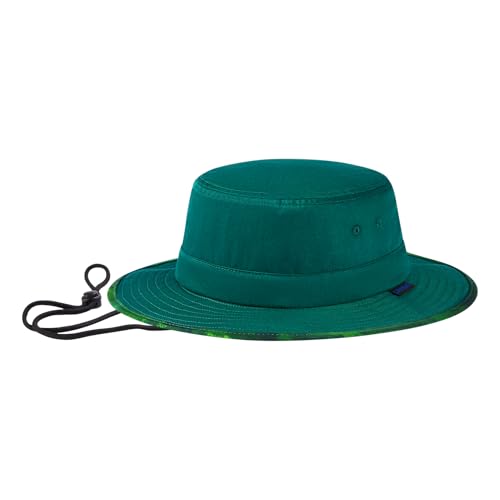 UPF 50+ Foldable Sun Hat Patterned Under Brim Bucket Hats for Summer Hiking Fishing Beach Safari Men Women - color: Evergreen, size: Large