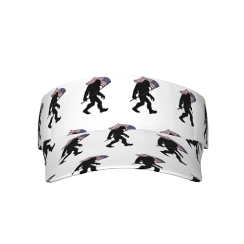 Sports Sun Visor Hats Adjustable Men Women Lightweight Packable Cooling Empty Top Visor Hat for Running, Tennis, Golf - color: Bigfoot