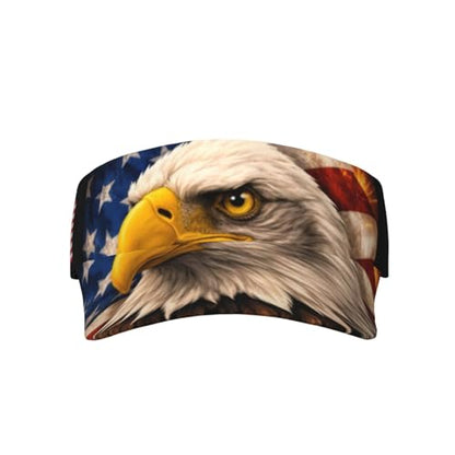 United States 250th Anniversary Hat America Patriotic Visor Caps for Women Men Adjustable Sun Hat - color: Bald Eagle With American Flag 5