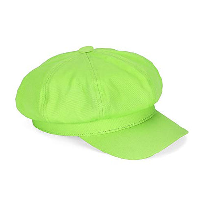 Newsboy Cabbie Baker boy hat Beret Cap for Women Pageboy Visor Paperboy Hat Sailor Fiddler Hat Adjustable - color: Green