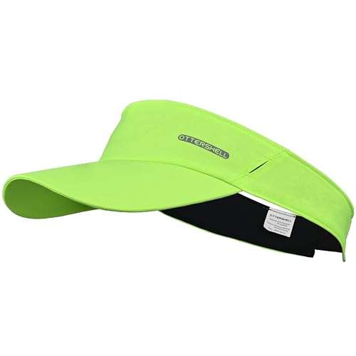 Sports Sun Visor with Eyewear Slots, Adjustable Athletic Visor for Running, Golf, Tennis, Fishing. - color: Fluorescent Yellow