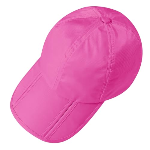 Sumolux Waterproof Baseball Cap Men Women Sun Hat Quick-Drying - color: Rose Red, size: One Size