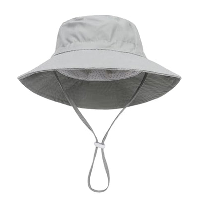 Women Wide Brimmed Sun Hat,Summer Foldable Beach Bucket Hat with UV Protection for Women Young Girls - color: Gray