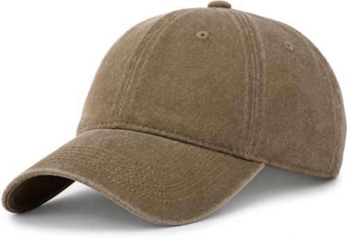Vintage Washed Cotton Baseball Caps Men Women Adjustable Unstructured Low Profile Dad Hat - color: 1p-khaki