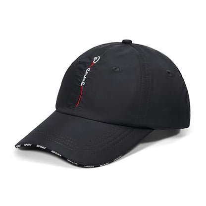 Croogo Quick Dry Running Hat Sun UPF 50+ Lightweight Baseball Cap for Men - color: Cp13-black