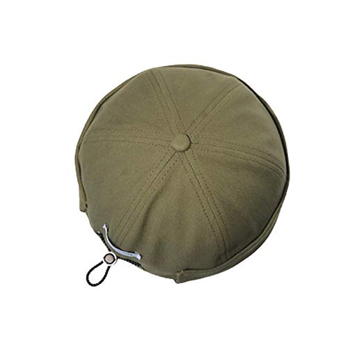 Docker Cap Brimless Hat for Men Women Beanie Rolled Cuff Retro Skullcap Miki Hat - color: Green