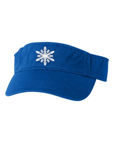 Go All Out Snowflake Cute Christmas Bucket Ponytail Visor Embroidered Cap Dad Hat - color: Royal