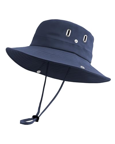 Zylioo XL XXL Boonie Hat for Big Heads, UPF50+ Wide Brim Sun Hat - color: Navy Blue, size: X-Large
