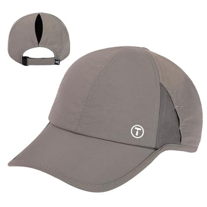 TOP-EX UPF 50+ Cooling Ponytail Baseball Cap for Women, Water-Resistant - color: Grey, size: X-Small