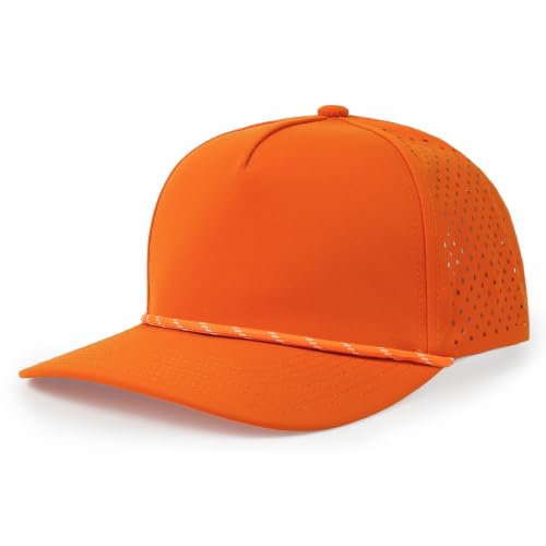 HH HOFNEN Quick Dry Baseball Cap Snapback Golf Trucker Hat for Men Women - color: Orange