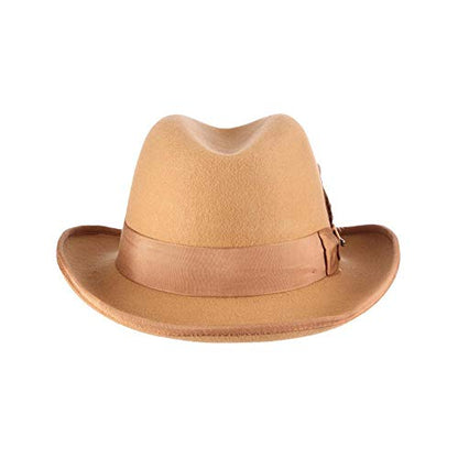 Scala Classico Men's Wool Felt Homburg Hat - color: Camel, size: X-Large