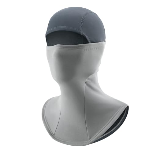 ROCKBROS Windproof Thermal Balaclava Ski Mask for Men and Women Cycling - color: Light Gray & Dark Gray