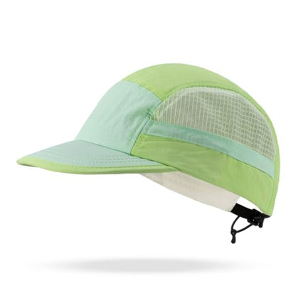 Croogo Short Brim 5 Panel Baseball Cap Mesh Quick Drying Sports Hat for Men - color: Lime Green