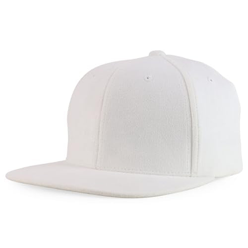 Trendy Apparel Shop Plain Suede Flat Bill Snapback Cap - color: White