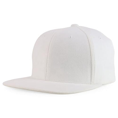 Trendy Apparel Shop Plain Suede Flat Bill Snapback Cap - color: White