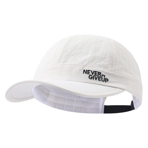 Quick Dry Short Brim Baseball Cap Lightweight Unstructured Sports Hat Trucker Cap Waterproof Umpire Sun Hat - color: Mg-xzcbsudy2515-white