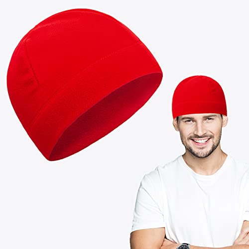 Wild Tribe Synthetic Microfleece Tactical Polartec Watch Cap Fleece Youth Mens Winter Warming Hat Military Skull Cap Beanie - color: Red