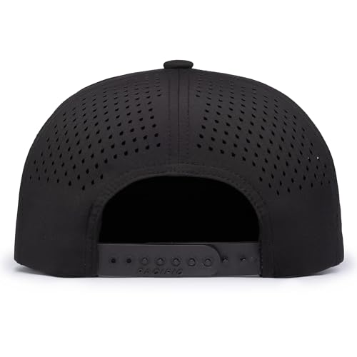 Pacific Headwear Perforated 6-Panel Arch Cap - color: Black