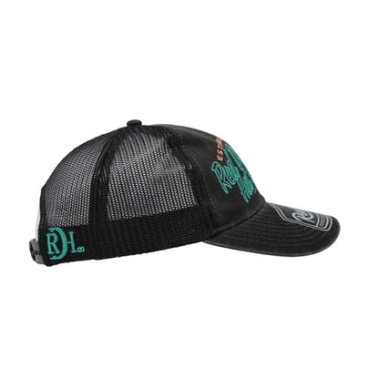 Red Dirt Hat Company Wildlife Hat | 5-Panel Western Adjustable Snapback Cap - color: Chicken Scratch - Black