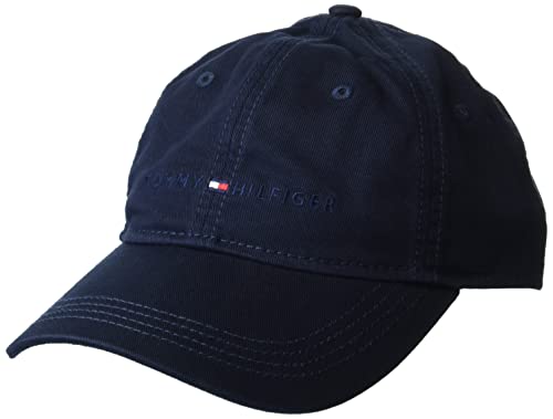 Tommy Hilfiger Men's Cotton Logo Adjustable Baseball Cap - color: Sky Captain Tonal