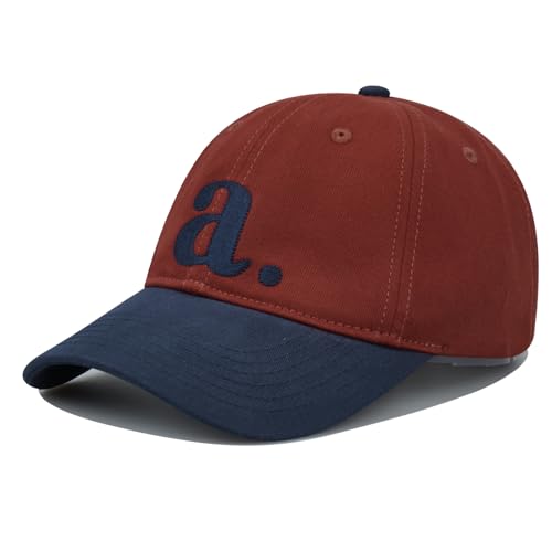 Clakllie Plaid Baseball Cap for Women Men Adjustable Golf Dad Hat Unstructured Trucker Ball Caps Summer Vintage Plaid Hats - color: Cdus-hbc06-red/Navy Blue