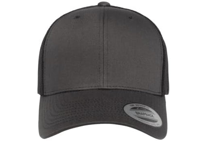 L2K Classics Plain Trucker Mesh Cap Baseball Cap - Mens Hats Trucker Hats for Men - color: Charcoal/Black