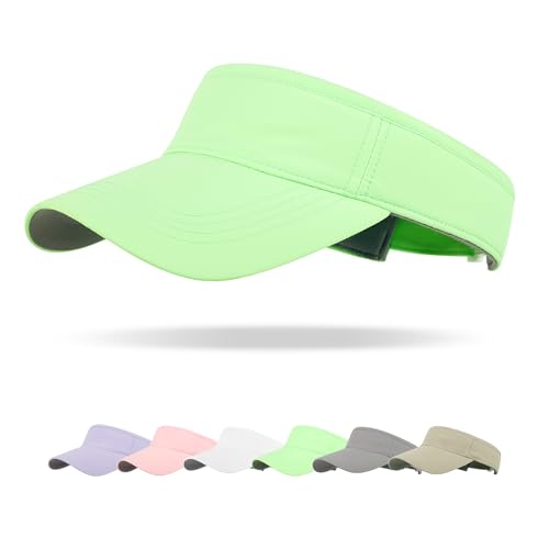 Sun Visor Hats for Women Athletic Visors for Running Tennis Golf Sports - color: Green