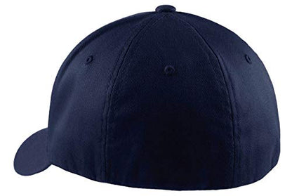 Spartan Skull Warrior Helmet Molon Labe/ΜΟΛΩΝ ΛΑΒΕ - Come and Take Embroidered Flex Fitted Baseball Hat - color: Dark Navy, size: Small-Medium