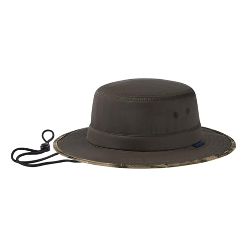 UPF 50+ Foldable Sun Hat Patterned Under Brim Bucket Hats for Summer Hiking Fishing Beach Safari Men Women - color: Brown, size: Medium