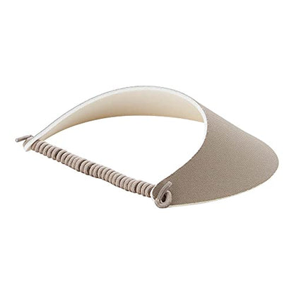 Fabric Foam Sun String Visor - color: Khaki