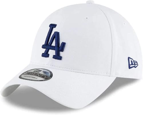 New Era MLB Core Classic 9Twenty Team Color Alternate Adjustable Strapback Baseball Hat Cap One Size Fits All - Los Angeles Dodgers White