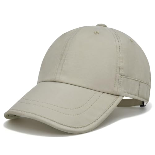 Baseball Cap Unstructured Athletic Golf Cap Soft-Brim Foldable Hat - color: Light Gray