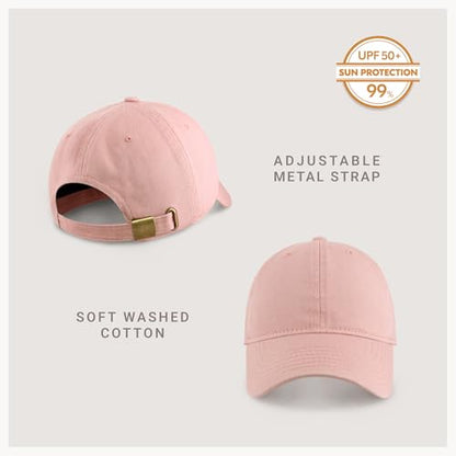 CHOK.LIDS Everyday Premium Cotton Dad Hat Adjustable Baseball Cap Unisex - color: Desert Rose