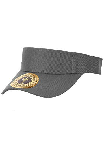 TOP HEADWEAR Solid Adjustable Blank Visor - color: Charcoal